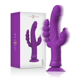 INTENSE - CASANOVA VIBRADOR RABBIT SILICONA TRIPLE MOTOR MORADO | VibraZon