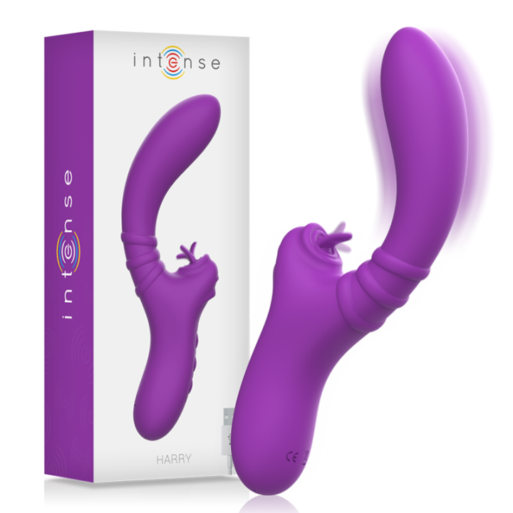 INTENSE - HARRY VIBRADOR FLEXIBLE CON LENGUA MORADO | VibraZon