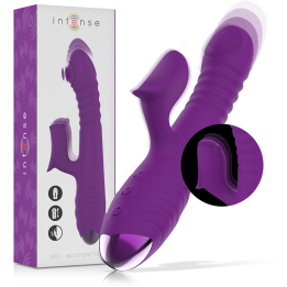INTENSE - IGGY VIBRADOR MULTIFUNCIÓN RECARGABLE UP & DOWN CON ESTIMULADOR DE CLITORIS MORADO | VibraZon