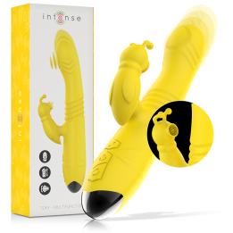 INTENSE - TOKY VIBRADOR MULTIFUNCIÓN RECARGABLE UP & DOWN CON ESTIMULADOR DE CLITORIS AMARILLO | VibraZon