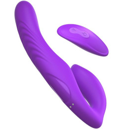 FANTASY FOR HER - VIBRADOR DOBLE PENETRACION CONTROL REMOTO 9 NIVELES VIOLETA | VibraZon
