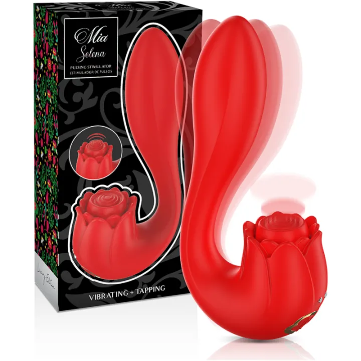 MIA - SELENA ESTIMULADOR VIBRADOR + TAPPING ROJO