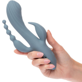 CALEXOTICS - VIBRADOR TRIPLE ÉXTASIS GRIS | VibraZon