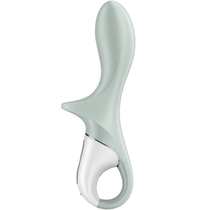 SATISFYER - AIR BOMBA ANAL 3 VIBRADOR ANAL INFLABLE VERDE GRIS | VibraZon