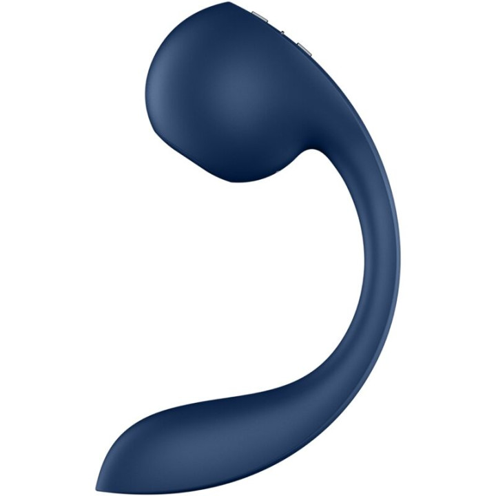 SATISFYER - PRO+ WAVE 4 ESTIMULADOR PUNTO G & PULSACION DE AIRE APLICACIÓN GRATUITA AZUL OSCURO | VibraZon