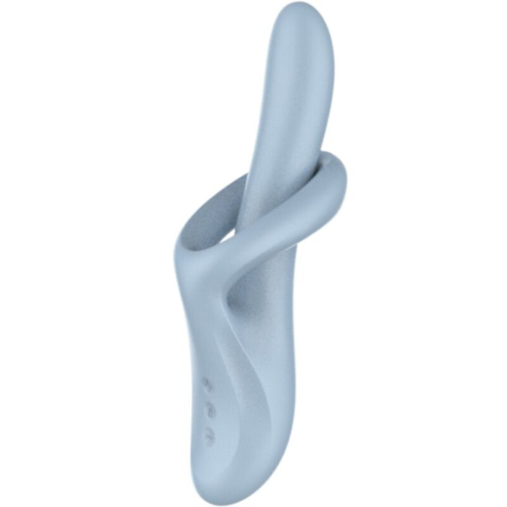 SATISFYER - HEAT FLEX 4 VIBRADOR EFECTO CALOR 12 VIBRACIONES AZUL | VibraZon