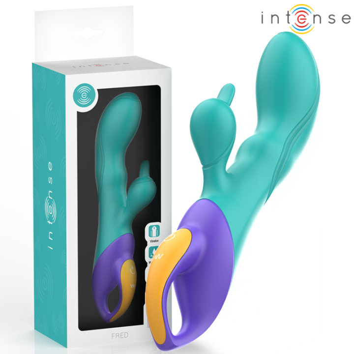 INTENSE - FRED VIBRADOR RECARGABLE RABBIT AZUL | VibraZon