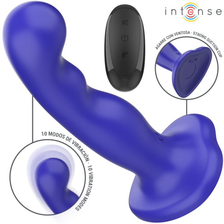 INTENSE - SHORTY VIBRADOR CON VENTOSA AZUL CONTROL REMOTO | VibraZon