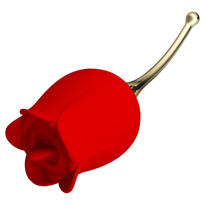 Rose Lover Estimulador con Vibración y Licking de Prettylove | VibraZon
