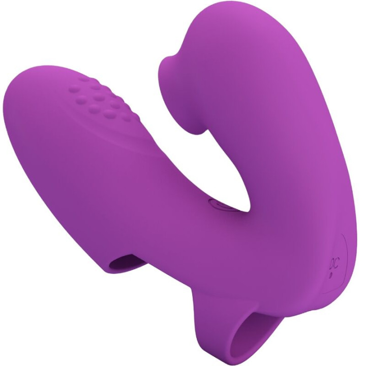 PRETTY LOVE - ATHENA VIBRADOR DE DEDO CON ESTIMULADOR CLÍTORIS MORADO | VibraZon
