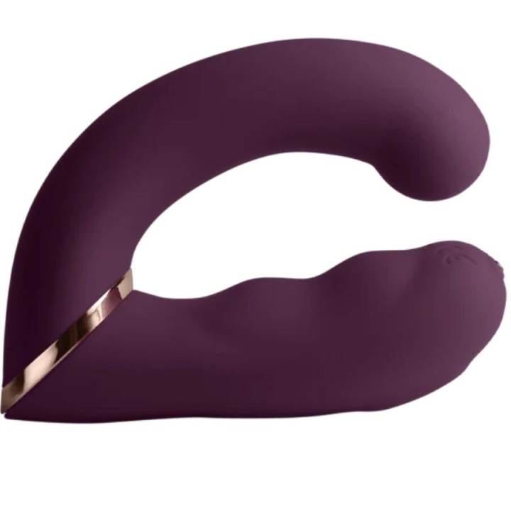 ROCKS- OFF - GEMINI VIBRADOR DUAL PUNTO G Y ESTIMULADOR CLÍTORIS MORADO | VibraZon