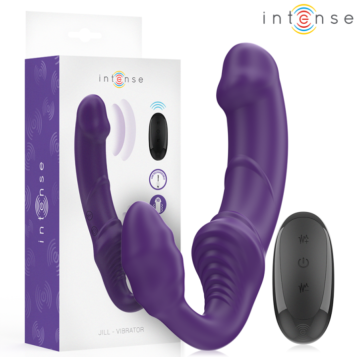 INTENSE - JILL VIBRADOR DOBLE 20 CM VIOLETA CONTROL REMOTO | VibraZon