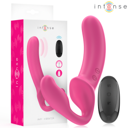 INTENSE - AMY VIBRADOR DOBLE 20 CM ROSA CONTROL REMOTO | VibraZon