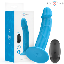 INTENSE - PHOEBE VIBRADOR REALÍSTICO 10 VIBRACIONES AZUL CONTROL REMOTO | VibraZon