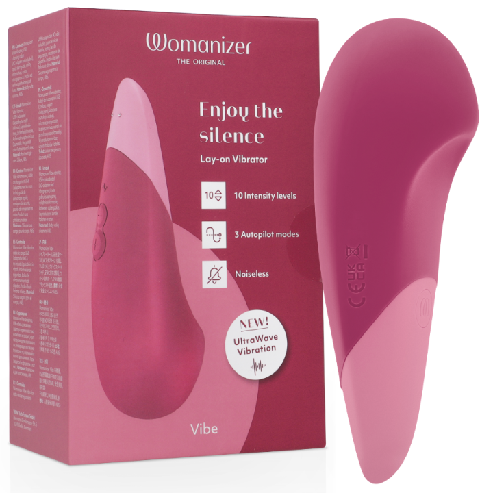 WOMANIZER - VIBE VIBRADOR LAY-ON SILENCIOSO ROSA OSCURO | VibraZon