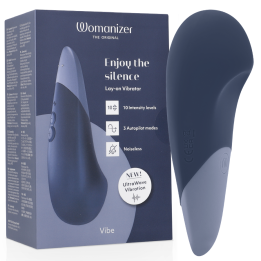 WOMANIZER - VIBE VIBRADOR LAY-ON SILENCIOSO AZUL OSCURO | VibraZon