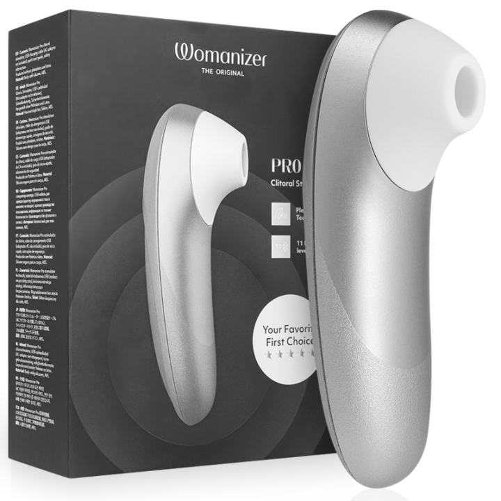WOMANIZER - PRO VIBRANT ESTIMULADOR DE CLÍTORIS GRIS PLATA | VibraZon
