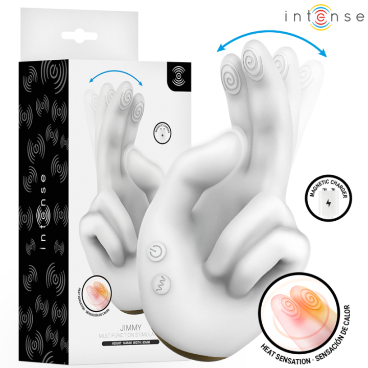 INTENSE - JIMMY ESTIMULADOR MULTIFUNCIÓN CON FORMA DE MANO, VIBRACIÓN Y CALOR | VibraZon
