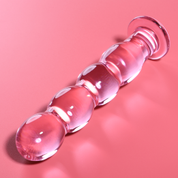 NEBULA SERIES BY IBIZA - MODELO 10 DILDO CRISTAL ROSA 16.5 CM -O- 3.5 CM | VibraZon