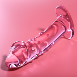 NEBULA SERIES BY IBIZA - MODELO 19 DILDO CRISTAL ROSA 18.5 CM -O- 4 CM | VibraZon