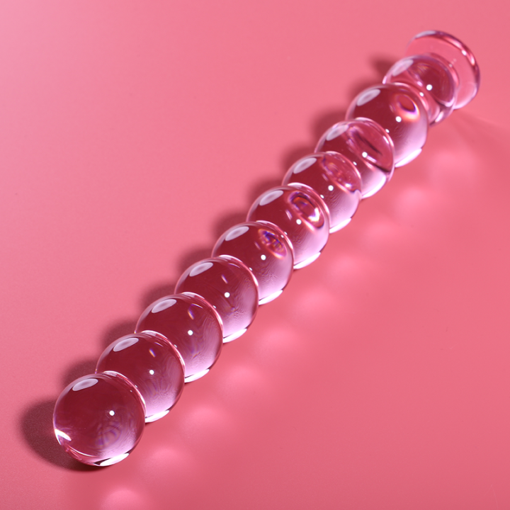NEBULA SERIES BY IBIZA - MODELO 22 DILDO CRISTAL ROSA 21.5 CM -O- 2.5 CM | VibraZon