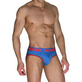 MACHO - MCH005 SLIP CLÁSICO AZULÓN + ROJO M | VibraZon