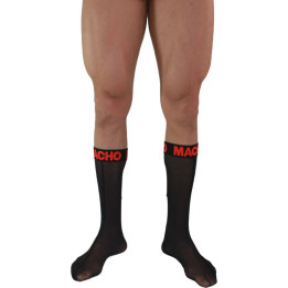 MACHO - CALCETINES FINOS NEGRO/ROJO TALLA ÚNICA | VibraZon