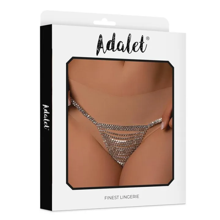 Naia Tanga Plateado Talla Única de Adalet Lingerie