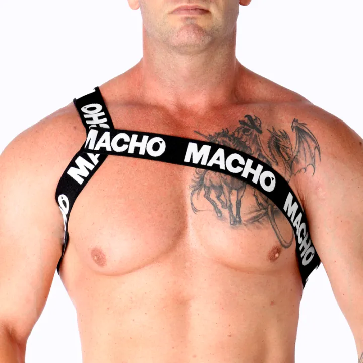 MACHO - ARNÉS ROMANO BLANCO L/XL