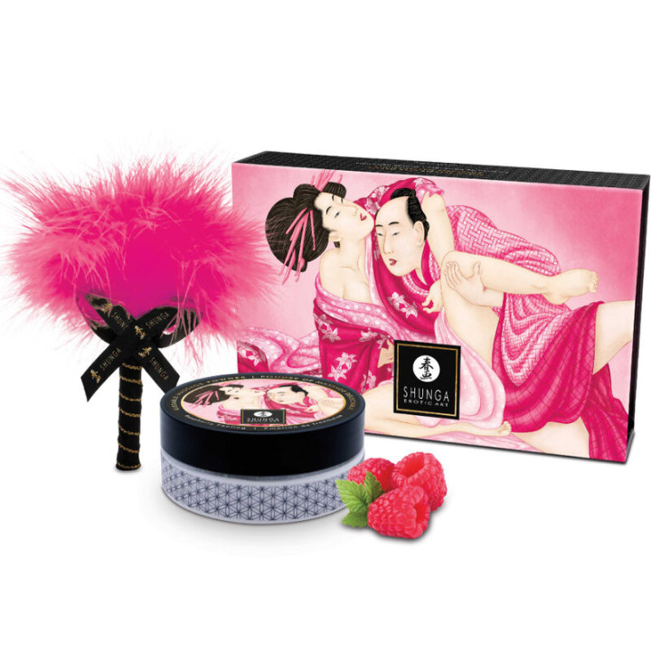 SHUNGA - KIT POLVOS DE MASAJE COMESTIBLE FRAMBUESA | VibraZon