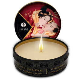 SHUNGA - MINI CARESS BY CANDELIGHT VELA MASAJE FRESAS Y CAVA 30 ML | VibraZon