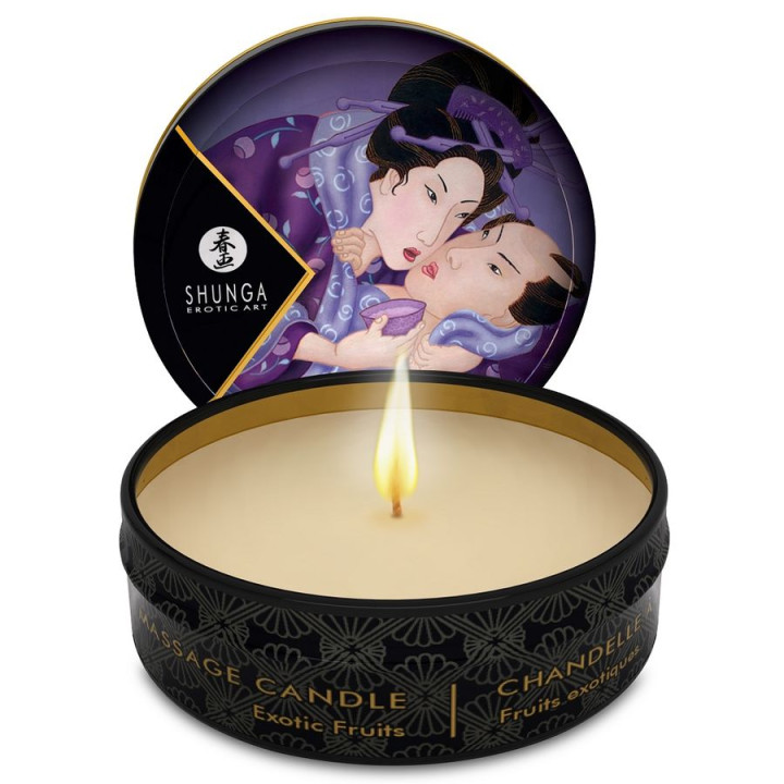 SHUNGA - MINI CARESS BY CANDELIGHT VELA MASAJE FRUTAS EXÓTICAS 30 ML | VibraZon