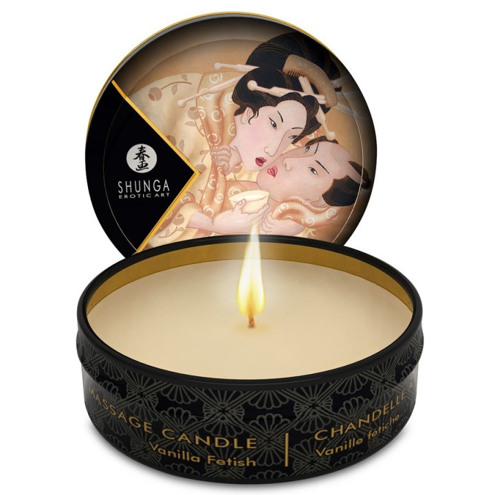 SHUNGA - MINI CARESS BY CANDELIGHT VELA MASAJE VAINILLA 30 ML | VibraZon