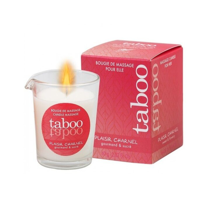 RUF - TABOO VELA DE MASAJE PARA ELLA PLAISIR CHARNEL AROMA FLOR DE CACAO | VibraZon
