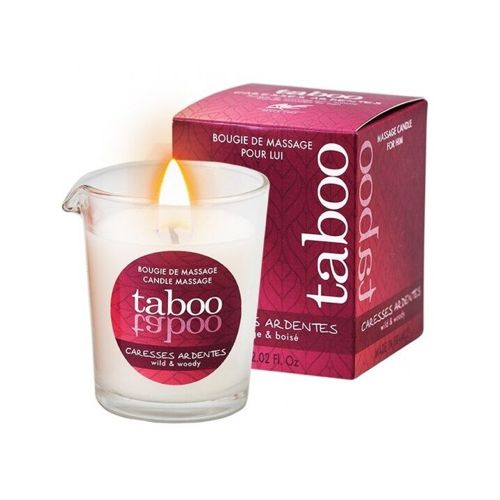 RUF - TABOO VELA DE MASAJE PARA ÉL CARESSES ARDENTES AROMA HELECHO | VibraZon