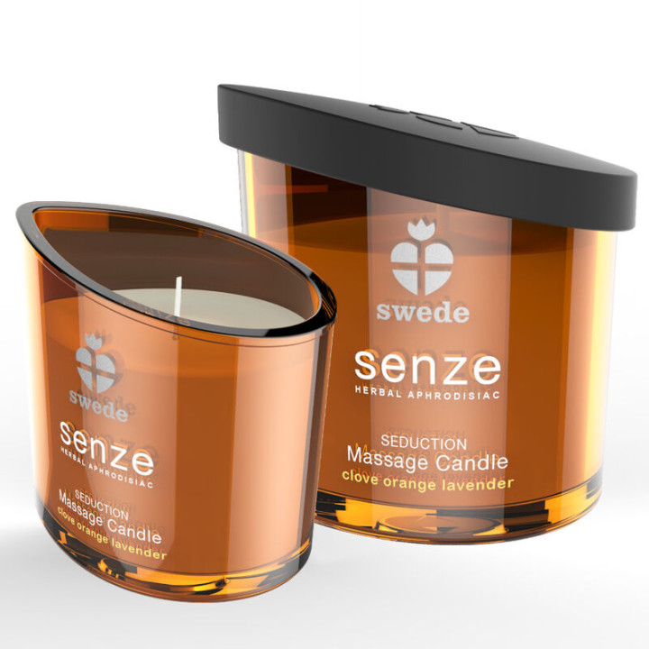 SWEDE - SENZE SEDUCTION VELA MASAJE - CLAVO, NARANJA, LAVANDA | VibraZon