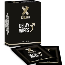 X POWER - DELAY WIPES TOALLITAS RETARDANTES 6 UNIDADES | VibraZon