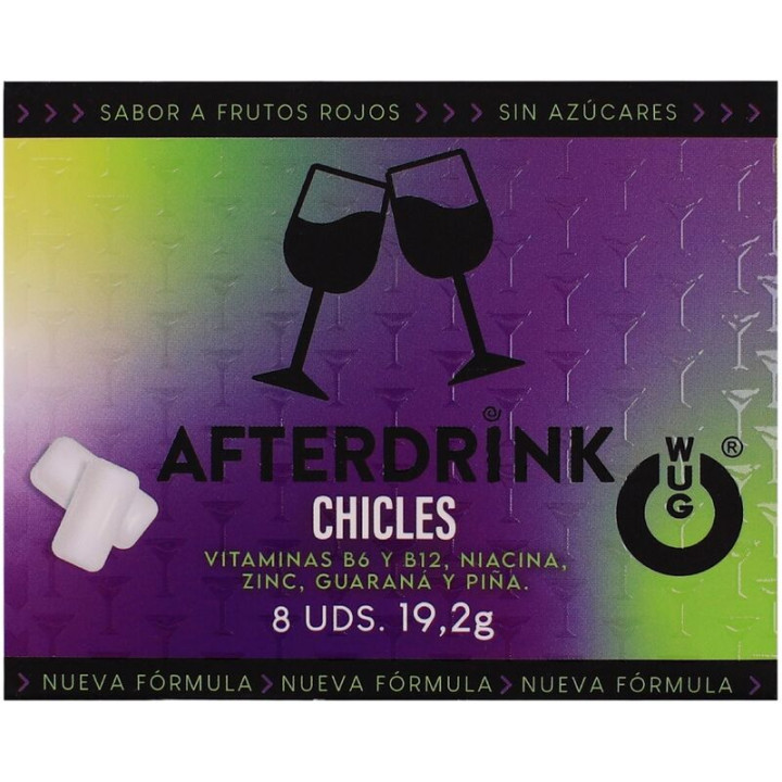 WUG After Drink – El chicle funcional que te ayuda a recuperar energía tras la noche BLISTER 8 UDS | VibraZon