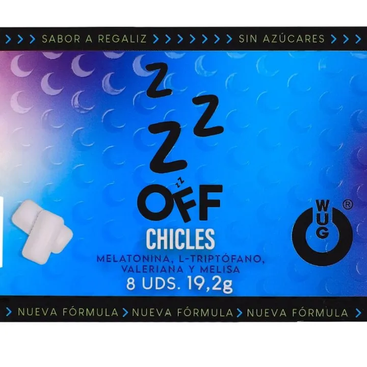 WUG Off - El chicle funcional que te ayuda a relajarte y dormir mejor BLISTER 8 UDS
