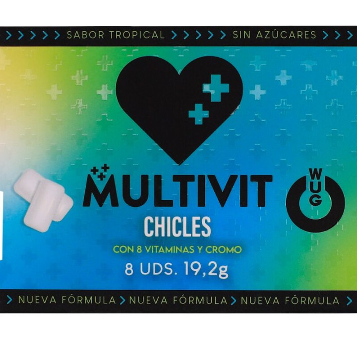 WUG Multivit - El chicle funcional que refuerza tus defensas cada día BLISTER 8 UDS | VibraZon
