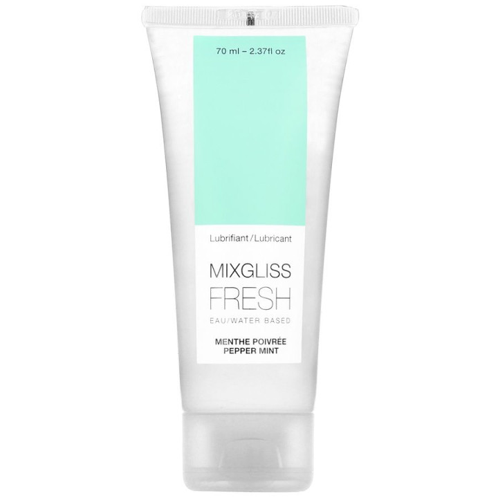 MIXGLISS - LUBRICANTE BASE AGUA EFECTO FRIO SABOR A MENTA 70 ML | VibraZon