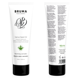 BRUMA - GEL DESLIZANTE CON ACEITE DE SEMILLA EFECTO CALOR SABOR CANNABIS 100 ML | VibraZon