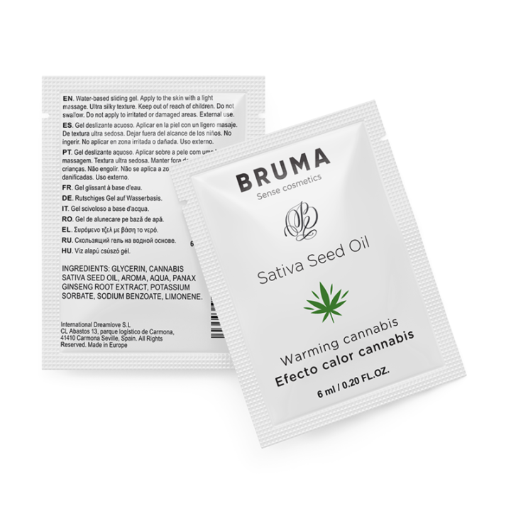 BRUMA - 6 ML GEL DESLIZANTE CON ACEITE DE SEMILLA EFECTO CALOR SABOR CANNABIS | VibraZon