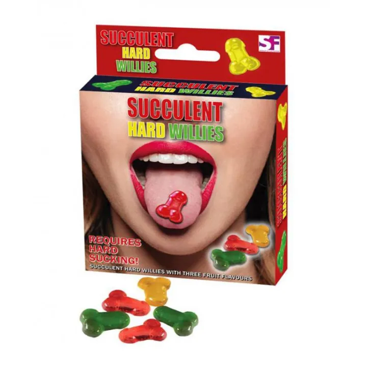 Caramelo Duro Sabor Fruta Forma Pene Succulent Hard Willies de Spencer & Fleetwood