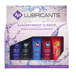 ID JUICY LUBE - SURTIDO 5X LUBRICANTE TUBE PACK 12 ML | VibraZon