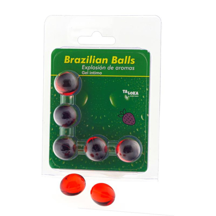 Set 5 Brazilian Balls Explosion de Aroma Fresa | VibraZon