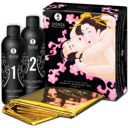 SHUNGA - GEL DE MASAJE ERÓTICO CUERPO A CUERPO ORIENTAL FRESAS Y CAVA | VibraZon