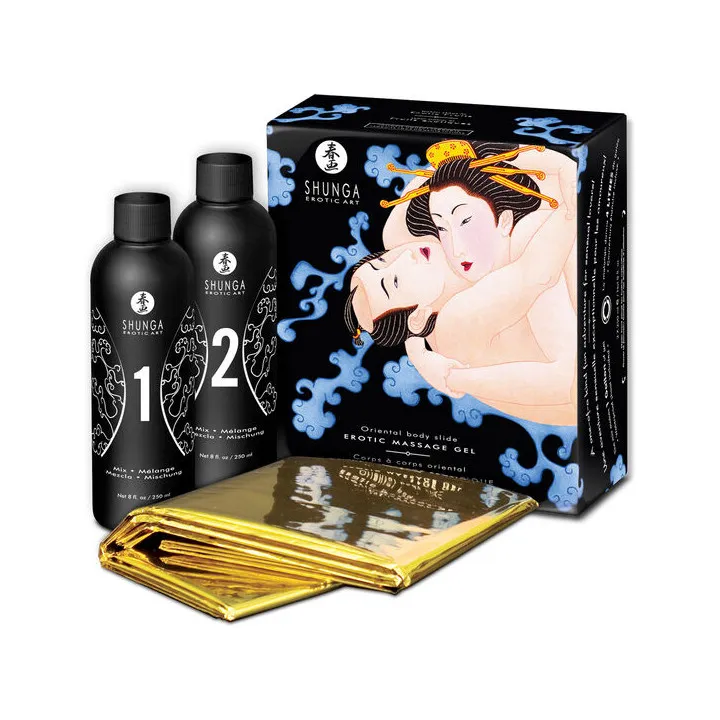 SHUNGA - GEL DE MASAJE ERÓTICO CUERPO A CUERPO ORIENTAL FRUTAS EXÓTICAS