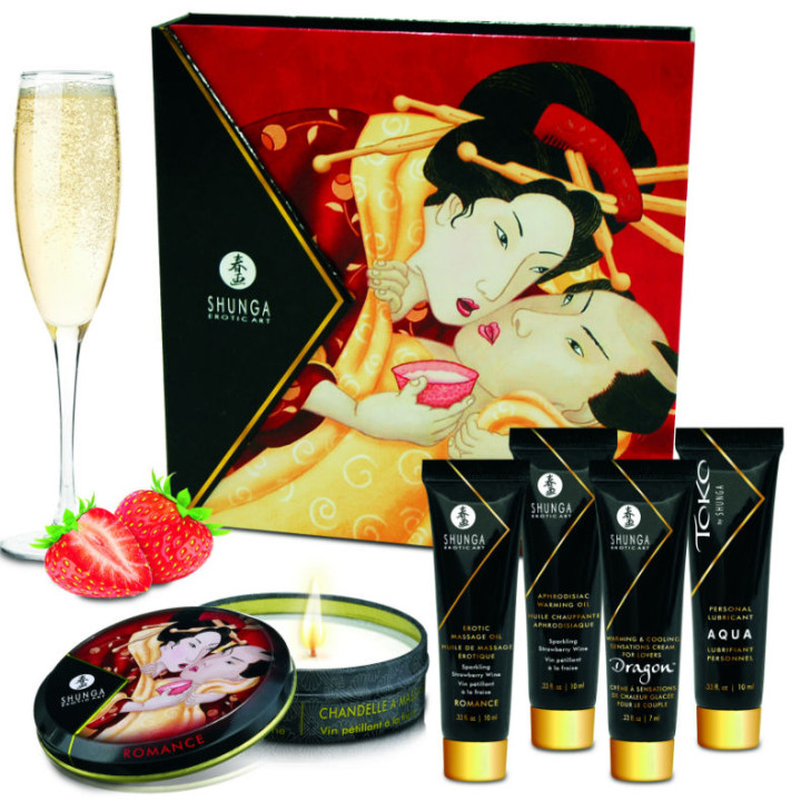 SHUNGA - KIT SECRET GEISHA FRESAS Y CAVA | VibraZon