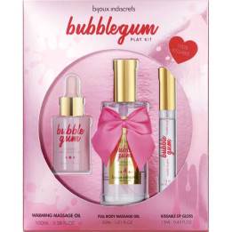 BIJOUX - INDISCRETS CHICLE PLAY KIT CON ACEITE GEL & BRILLO DE LABIOS | VibraZon